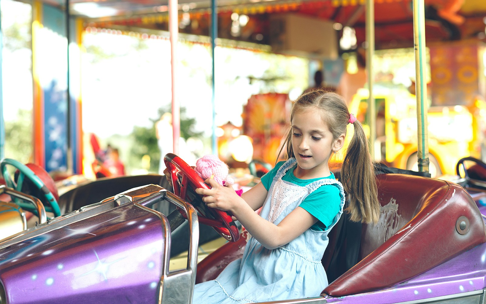 Dora the Explorer ride at Parque Warner Madrid, Spain.