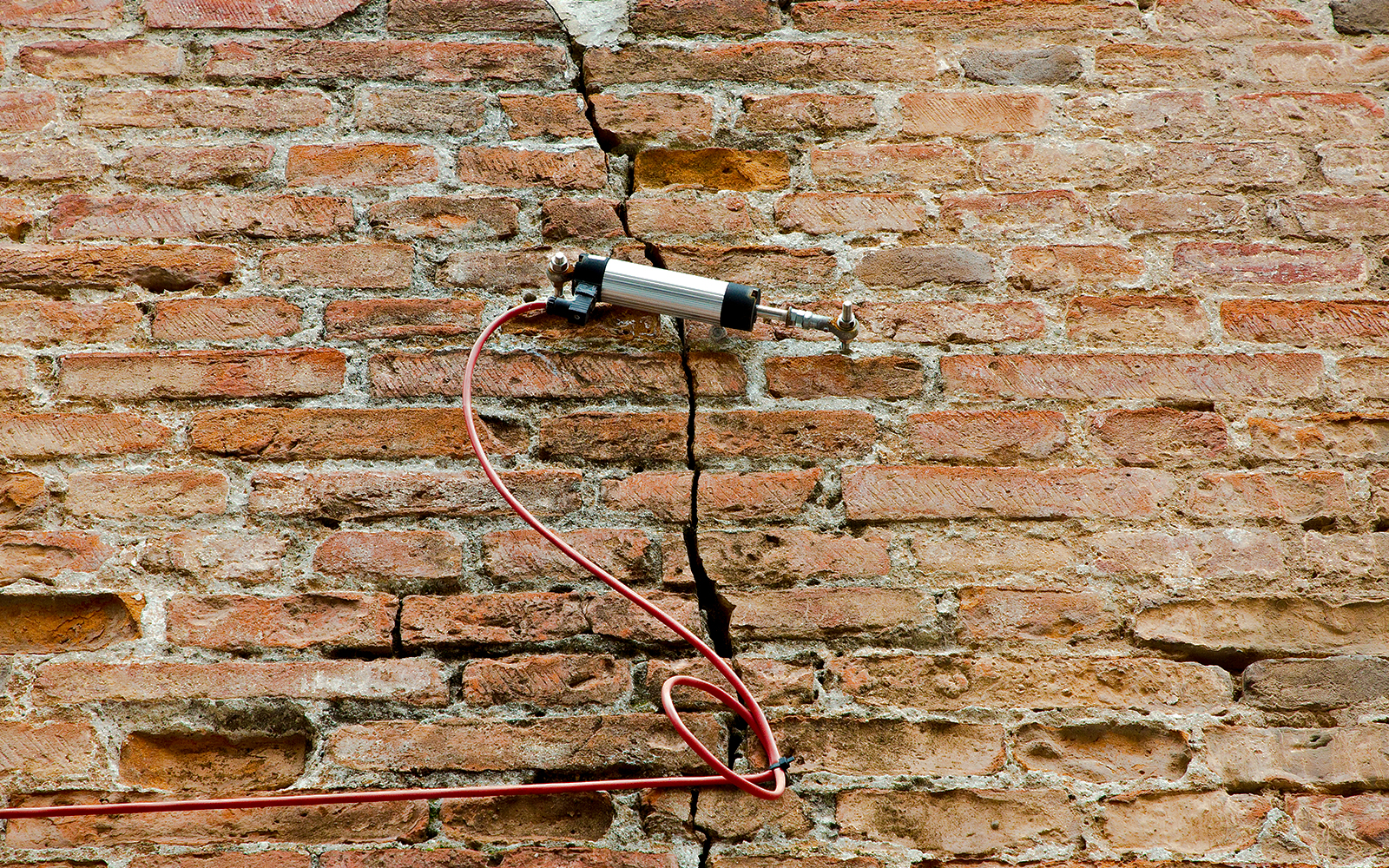 Naples underground earthquake monitor system with historical artifacts and monitoring equipment.