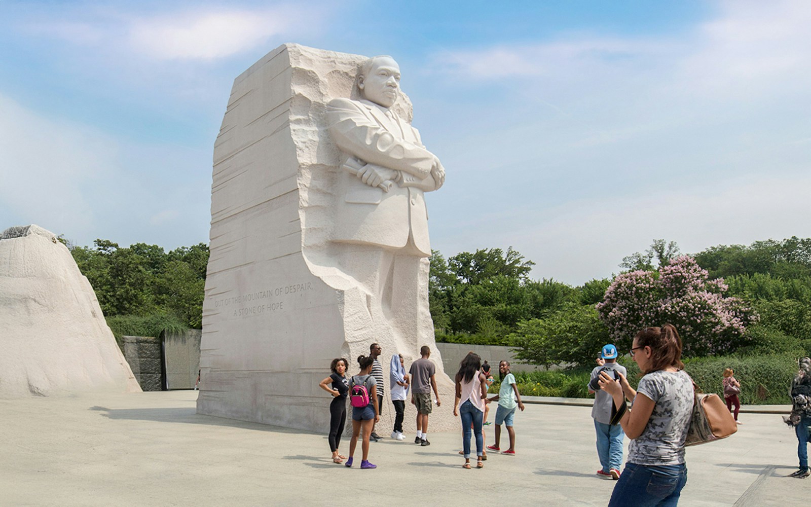Guests at Martin Luther King Jr. Memorial, Washington DC.