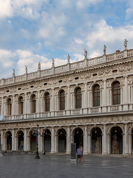 Renaissance architecture of Biblioteca Marciana in Venice, part of the Venice City Pass attractions.