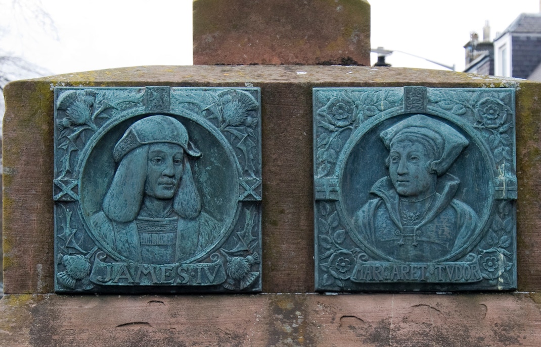 Holyrood Palace courtyard, Edinburgh, associated with James IV of Scotland.