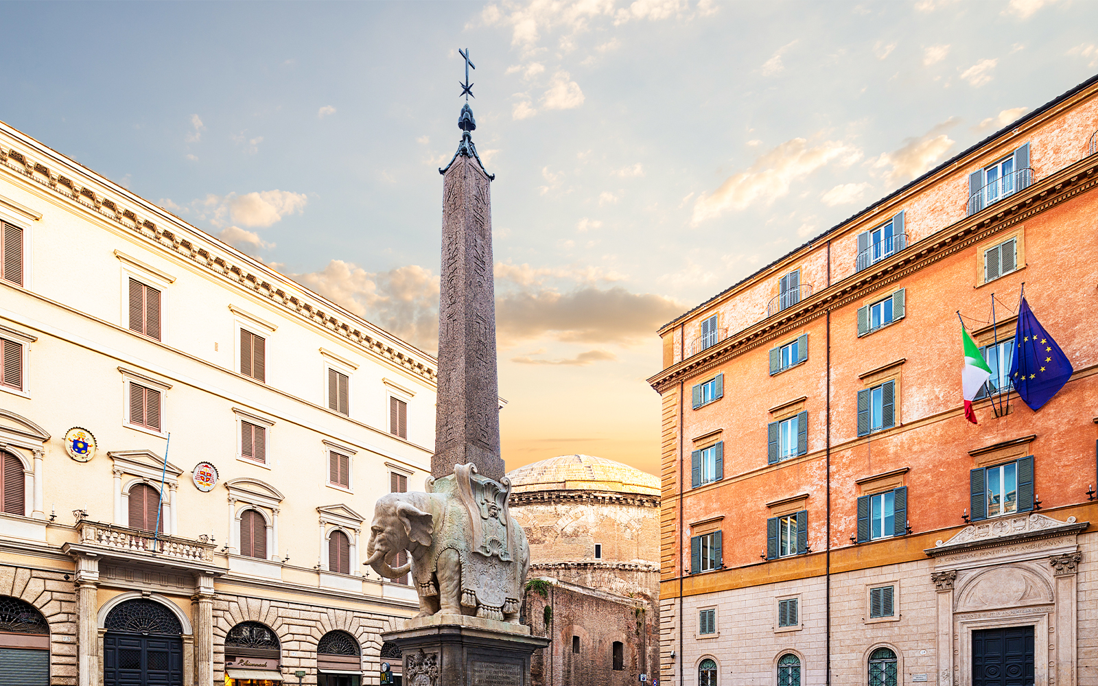 Elephant and Obelisk in the Piazza della Minerva in Rome	