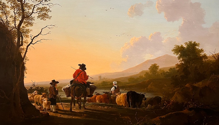 Landscape with Cattle Driver and Shepherd by Strij at the Rijksmuseum