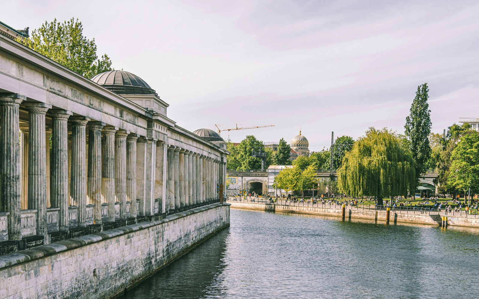Alte Nationalgalerie exterior view in Berlin, showcasing neoclassical architecture.