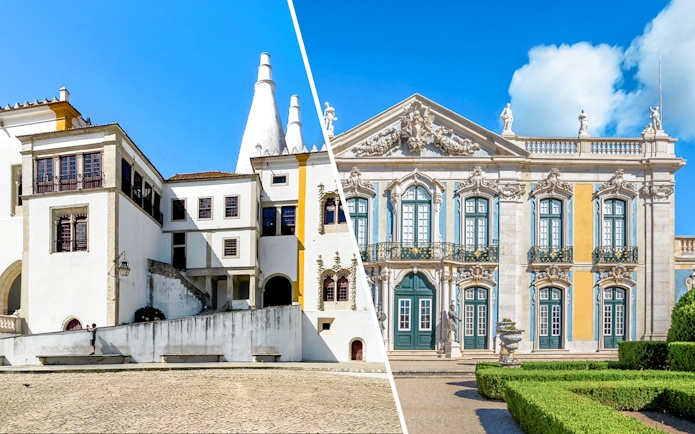 National Palace of Sintra and Queluz Palace Gardens in Portugal.