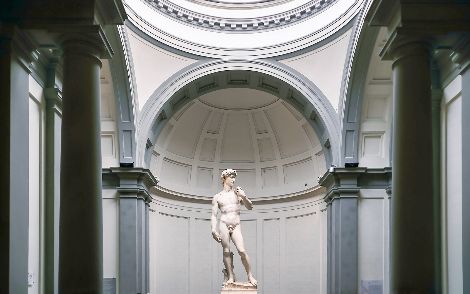 David statue in The Tribune at Accademia Gallery, Florence.