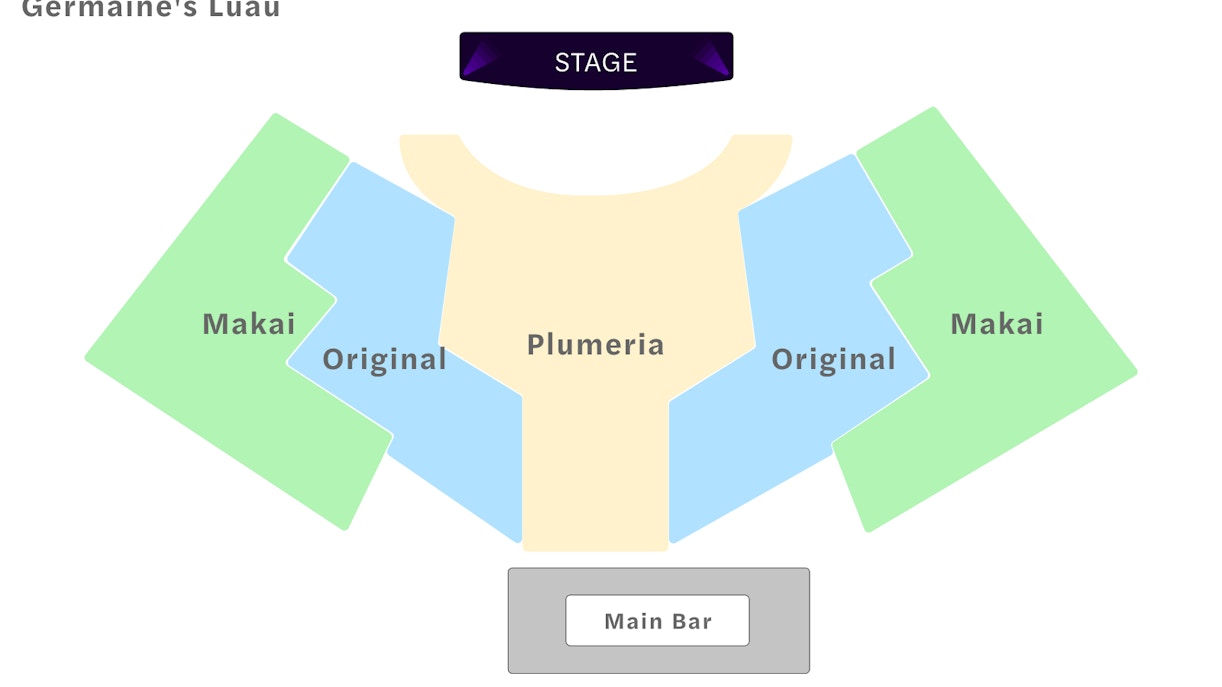 Germaine's luau seat map