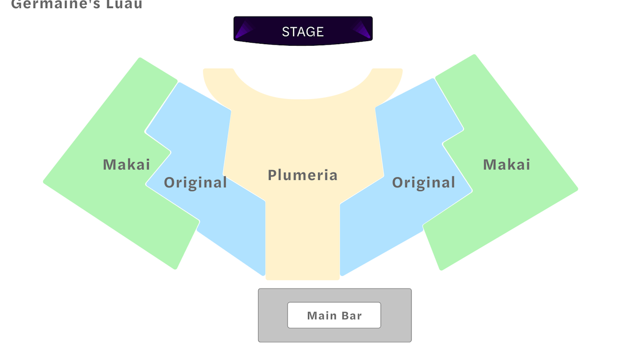 Germaine's luau seat map