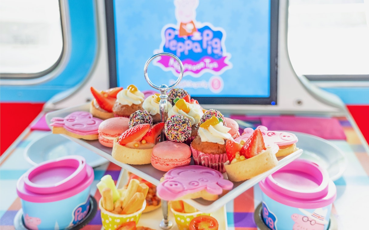 Peppa Pig themed snacks on Brigit’s Afternoon Tea Bus Tour for kids.