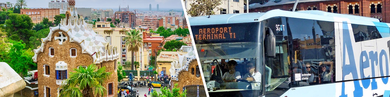 Combo: Biglietti per il Parc Güell con audioguida + Trasferimenti aeroportuali dall'aeroporto di Barcellona a/da Plaça Catalunya