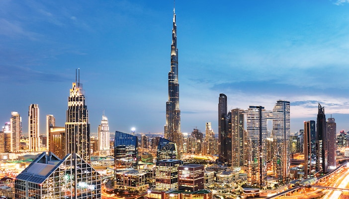 Dubai city center skyline