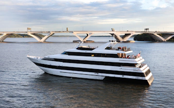 Cruise ship on the Potomac River during a brunch cruise in Washington DC.