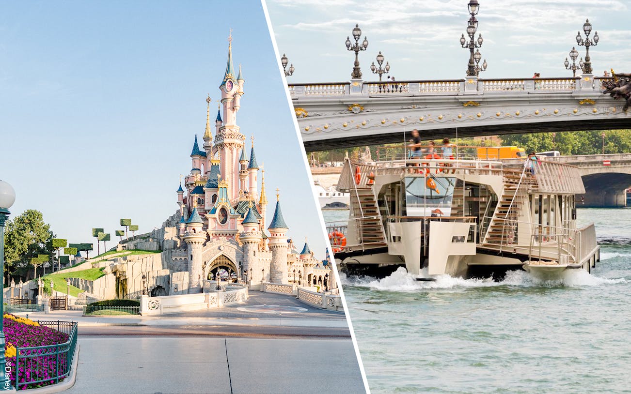 Disneyland Sleeping Beauty Castle and Seine River Cruise