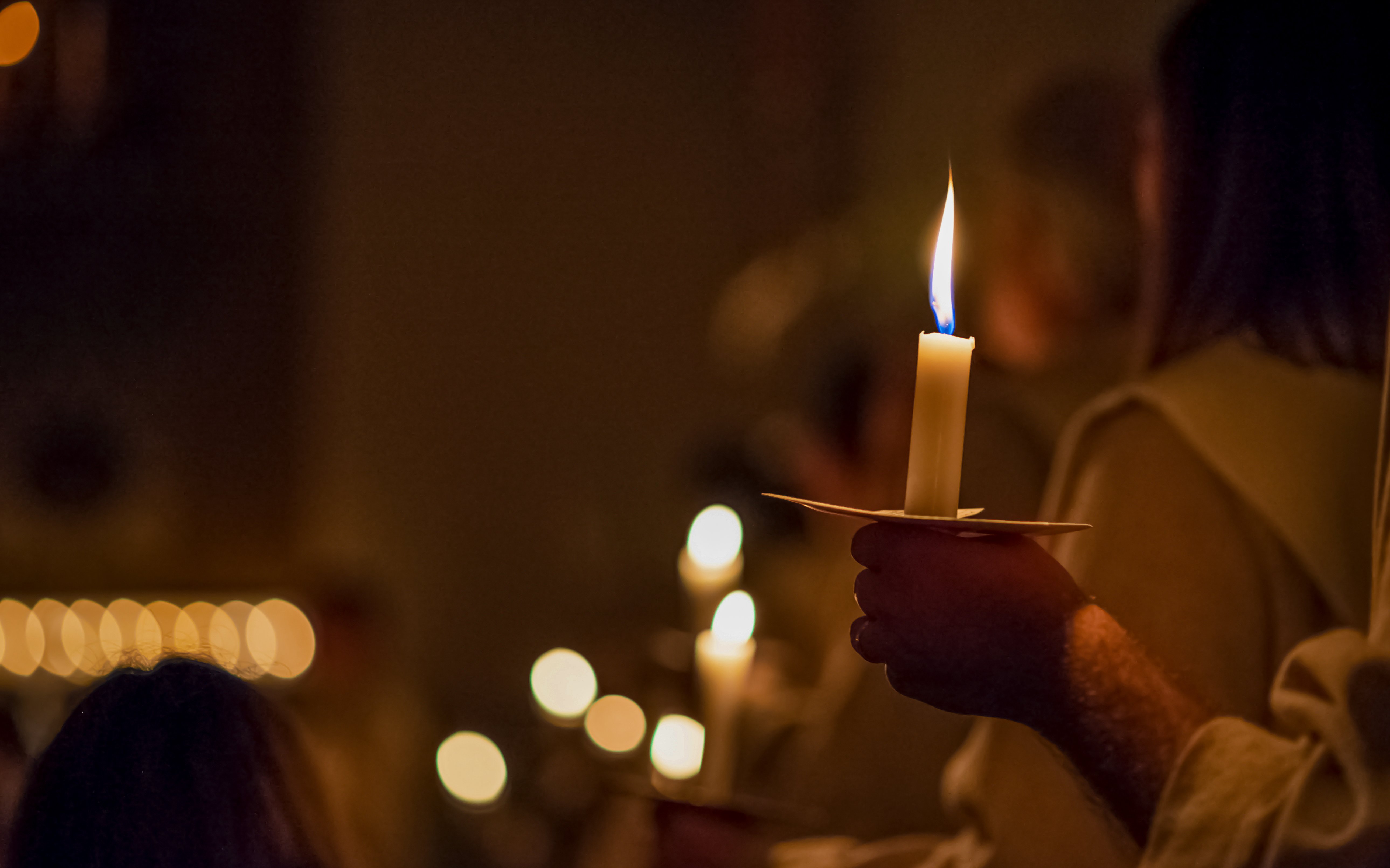 Candlelit Christmas service at Canterbury Cathedral.
