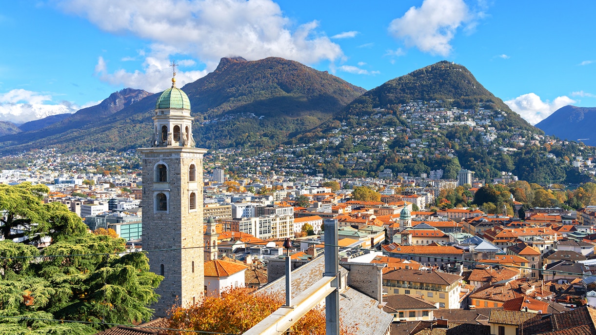 Panoramic view of lugano