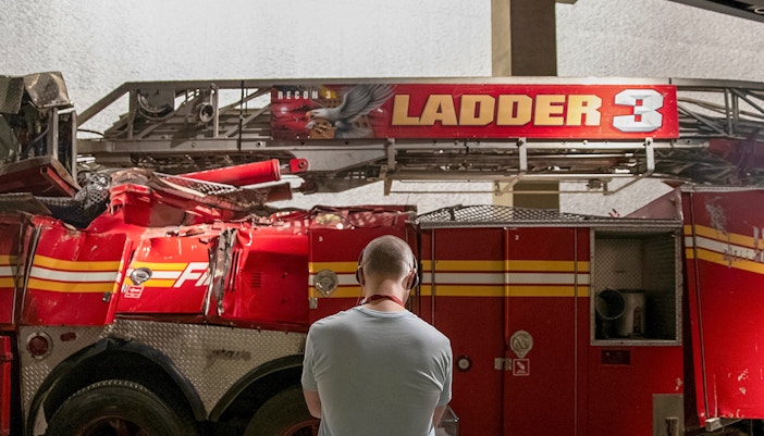 Firetruck exhibit in 9/11 Museum