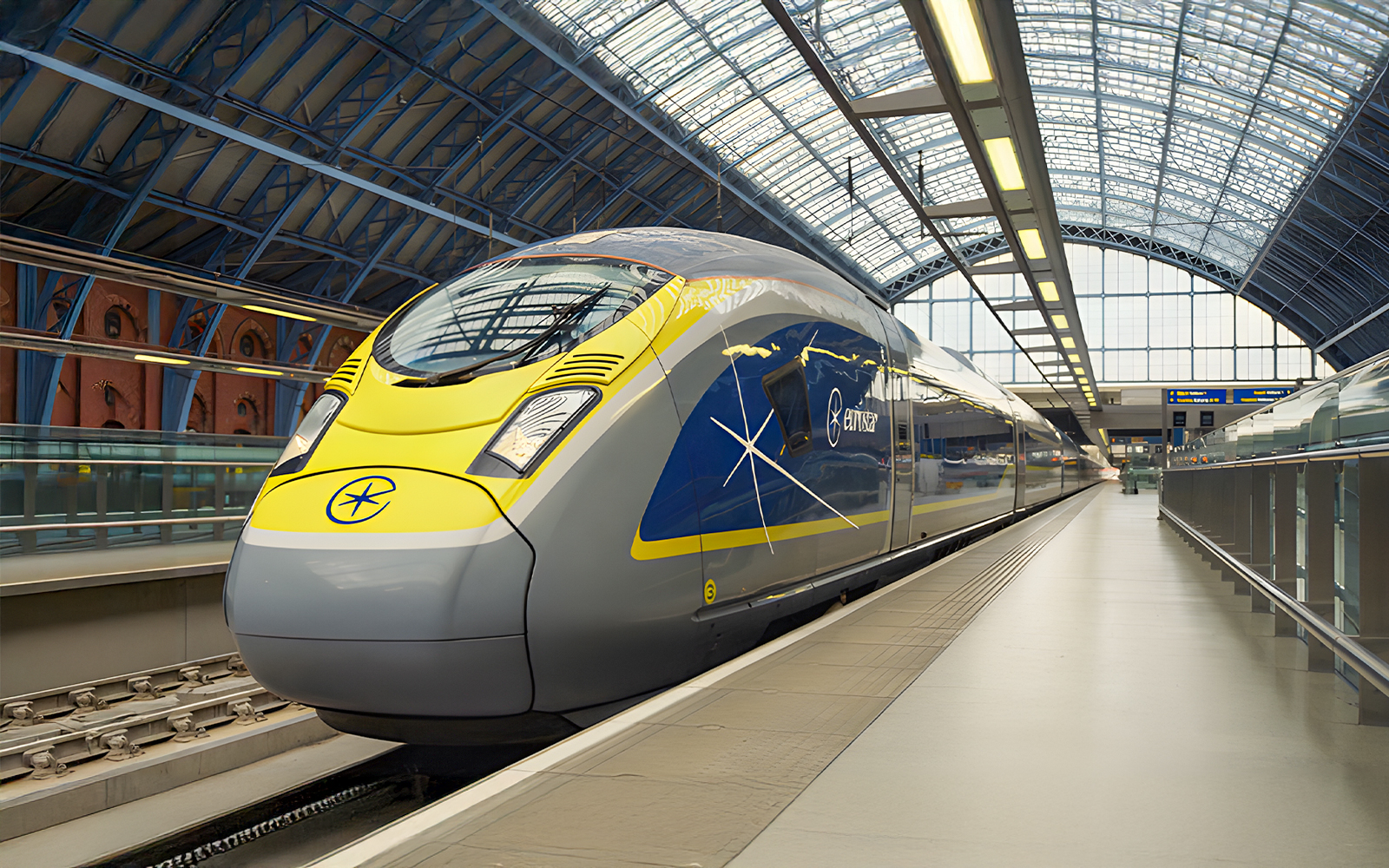 Eurostar train at station in London