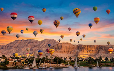 Luxor Sunrise Hot Air Balloon Flight with Round-Trip Transfers