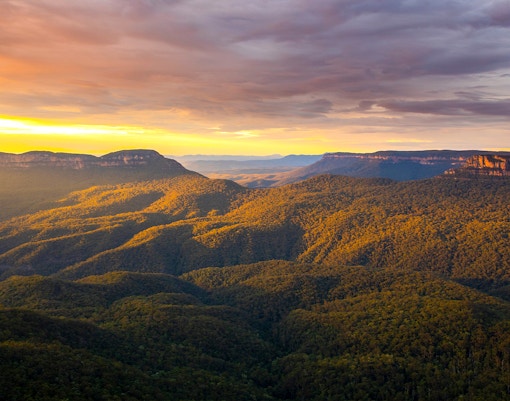 Epic views in golden hour light