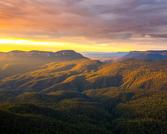 Blue Mountains Sunset Tour: Wentworth Falls Bushwalks, Wildlife & Lookouts