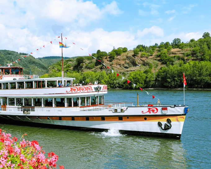 Koblenz Rhine River Cruise on a Historical Paddle Steamer