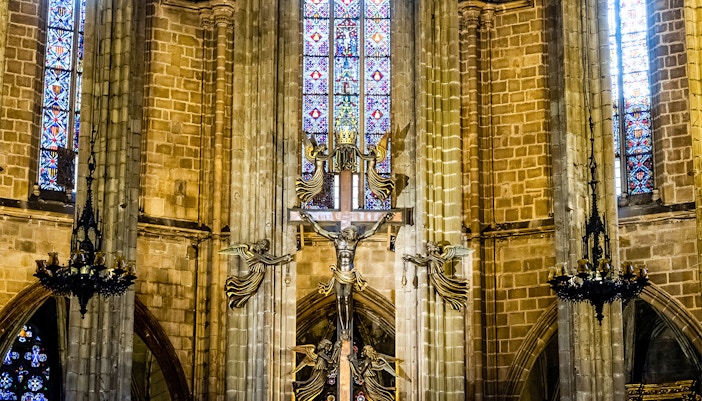 Inside Barcelona Cathedral