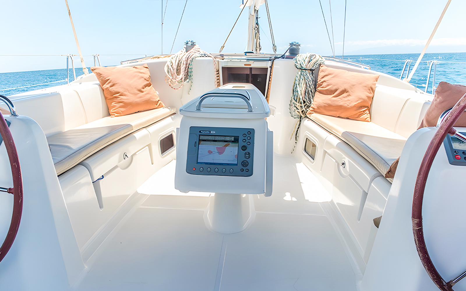 Inside view of a yacht on a Whale & Dolphin Watching Cruise in Tenerife.