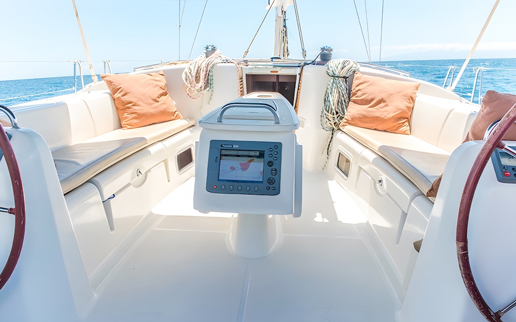 Inside view of a yacht on a Whale & Dolphin Watching Cruise in Tenerife.