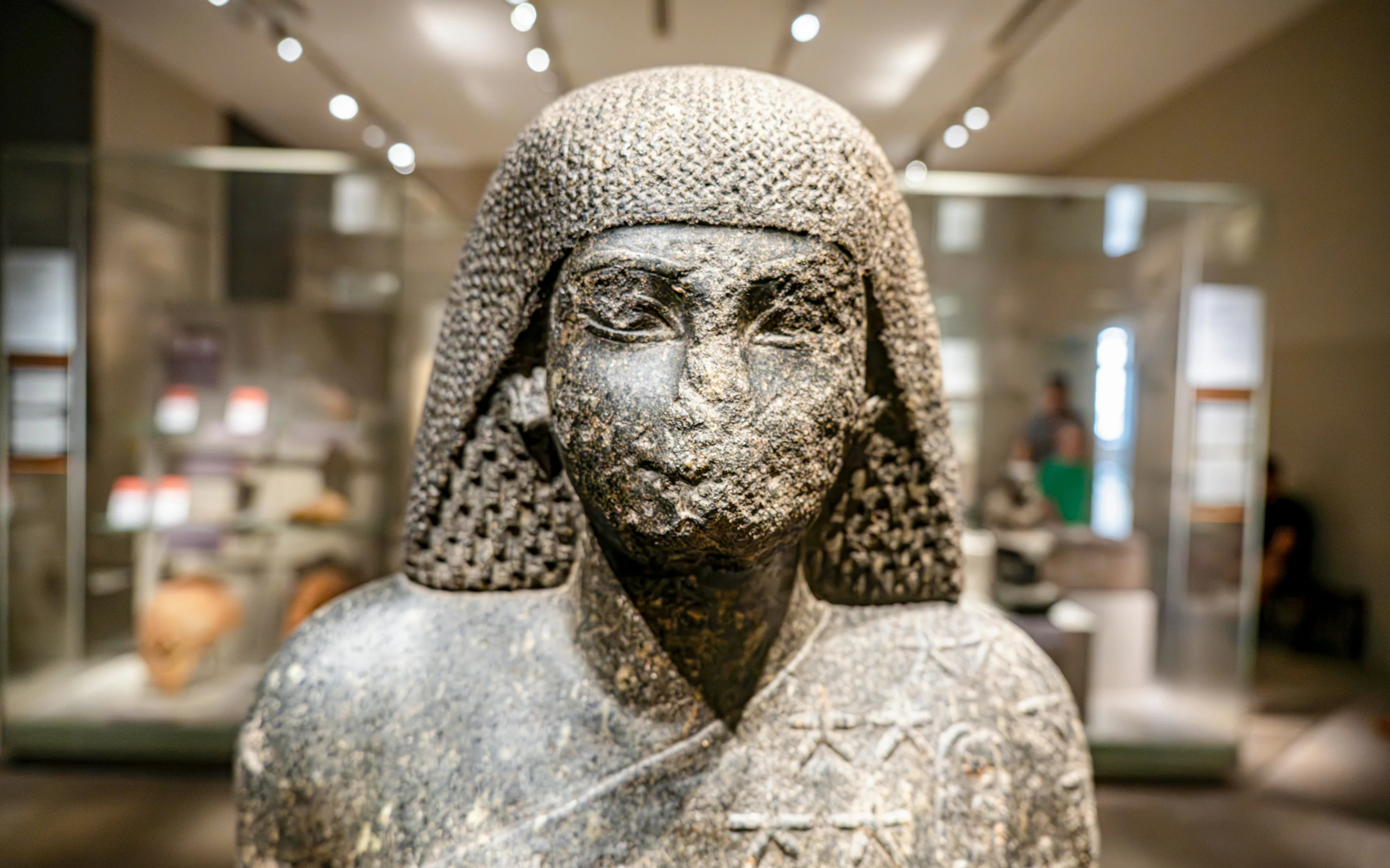 Ancient Egyptian statue at Museo Egizio, Turin.