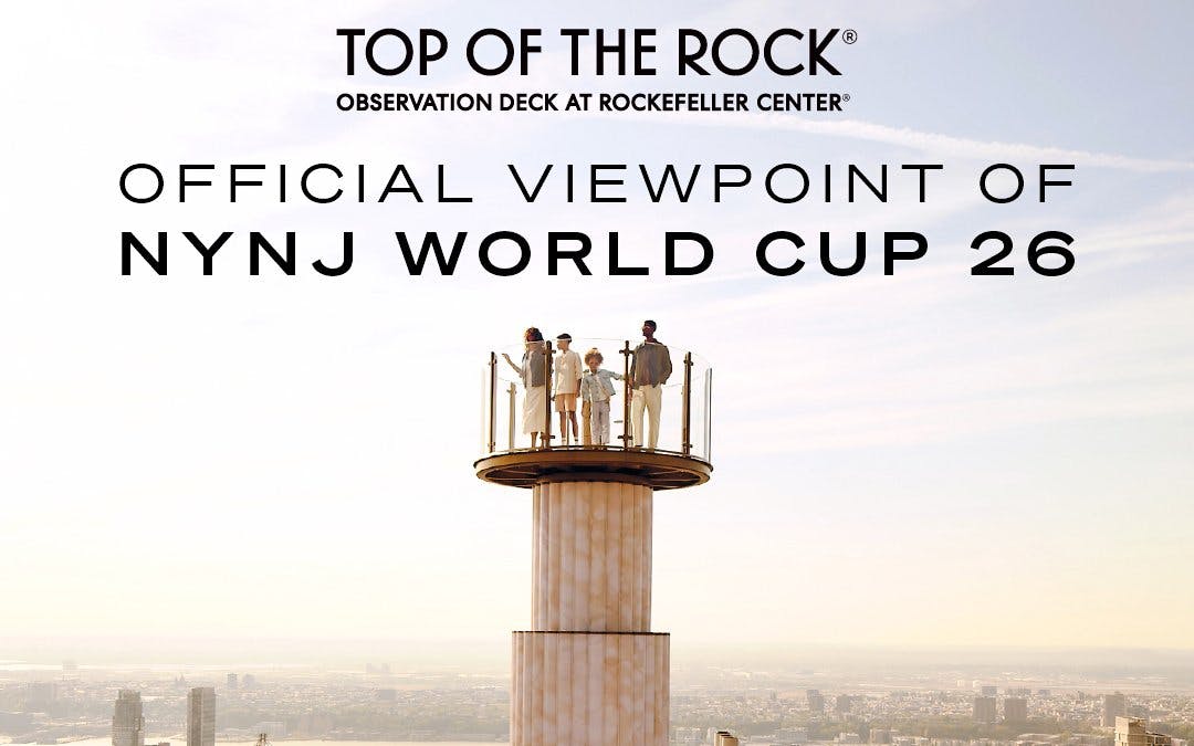 Top of the Rock observation deck, official viewpoint for NYNJ World Cup 26.