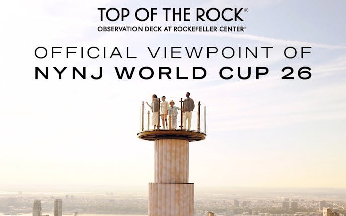 Top of the Rock observation deck, official viewpoint for NYNJ World Cup 26.