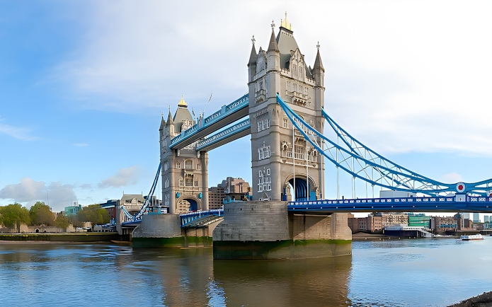Tower Bridge over the River Thames in London, part of the Magic of London Tour.