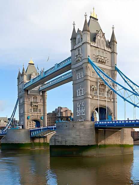 Tower Bridge over the River Thames in London, part of the Magic of London Tour.