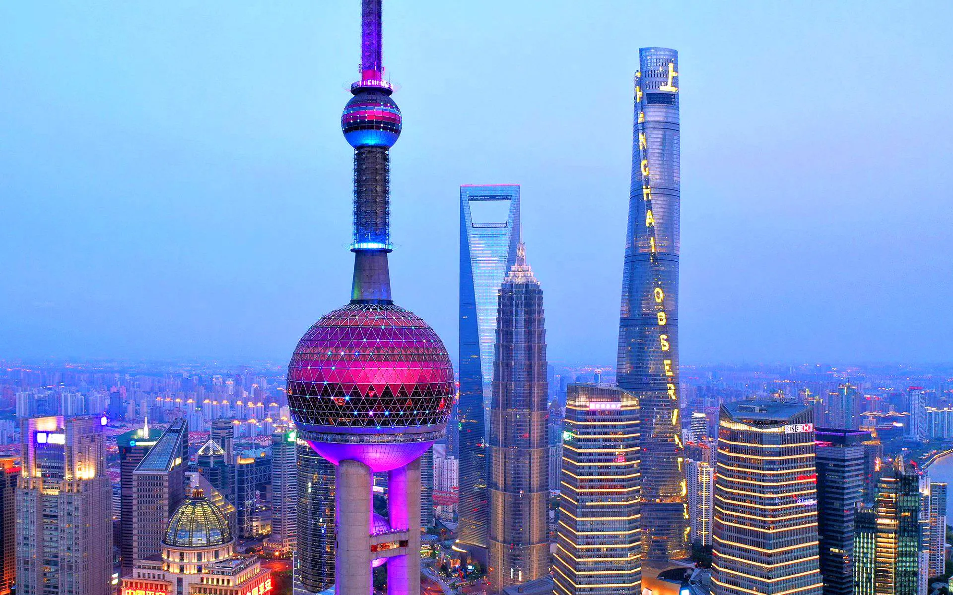 Oriental Pearl Tower Tickets with Huangpu River Cruise and City Sightseeing Tour Bus