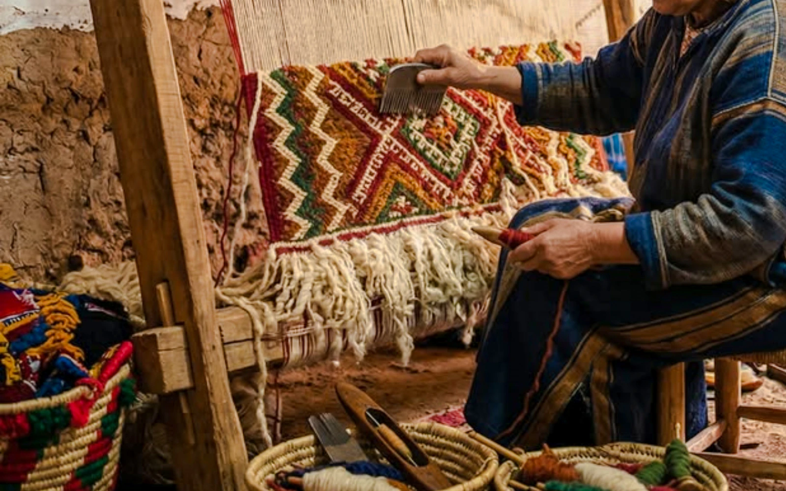 Small-Group Weaving Workshop with Sidi Mokhtar Women's Cooperative