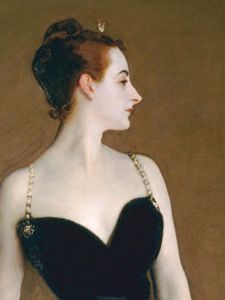 Portrait of a woman in a black gown by John Singer Sargent, 1856-1925.