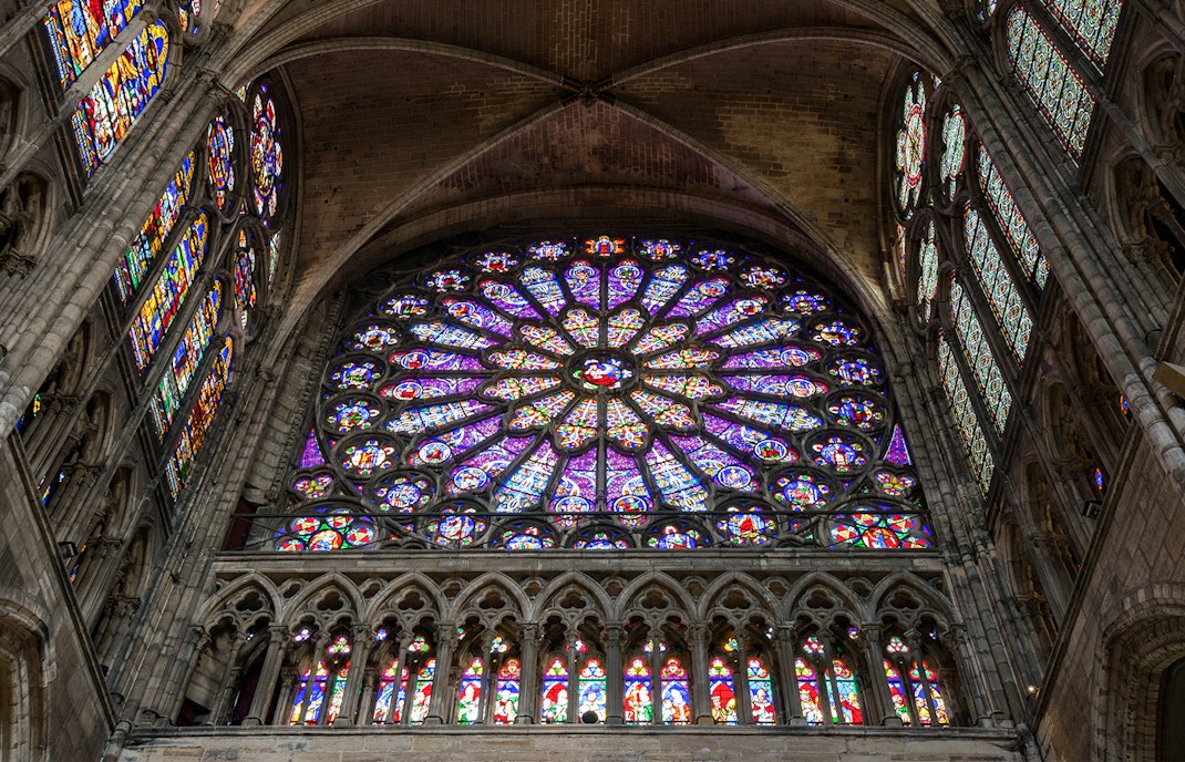 Interiors of Basilica of Saint-Denis - Rose Window
