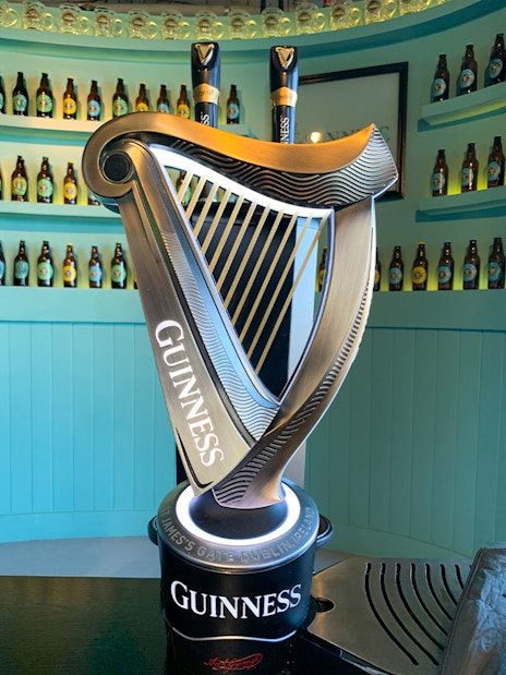 Guinness harp sculpture at the Gravity Bar, Guinness Storehouse, Dublin.