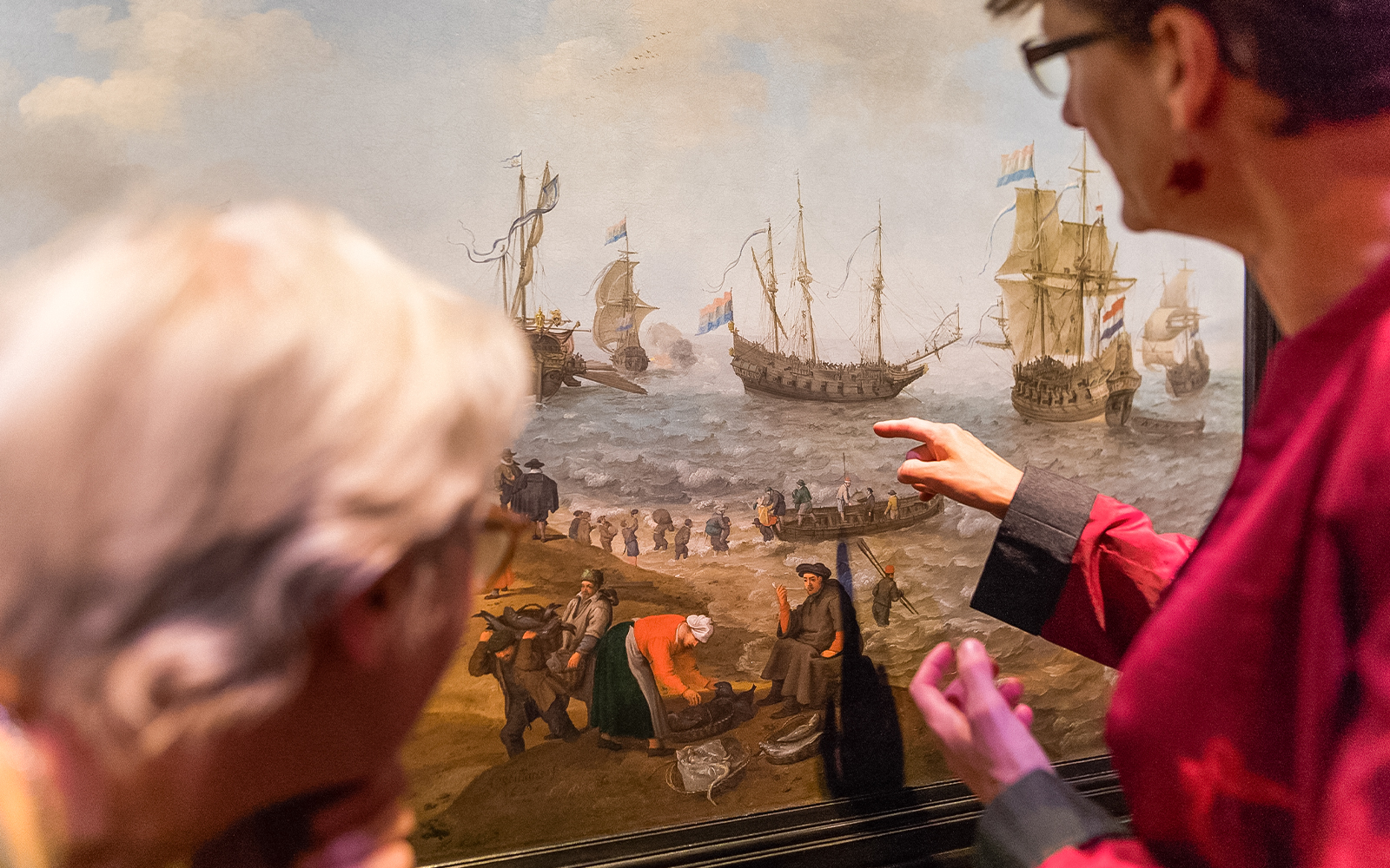 Shadows on the Atlantic exhibit at The National Maritime Museum showcasing historical maritime artifacts.