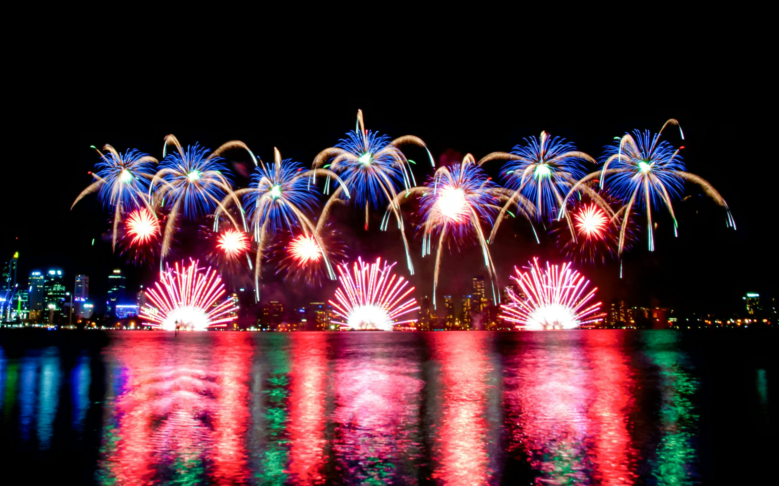 Fireworks at Swan River, Perth