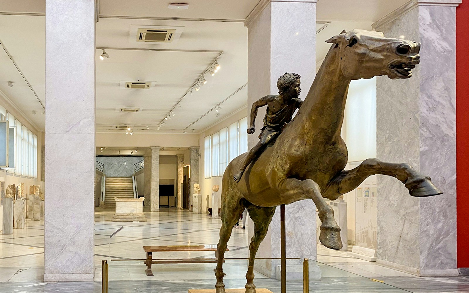 Horse and Jockey statue at Athens National Archaeological Museum, Greece.