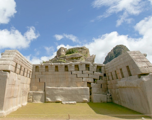 Bricked wall of main temple of IInca Empire