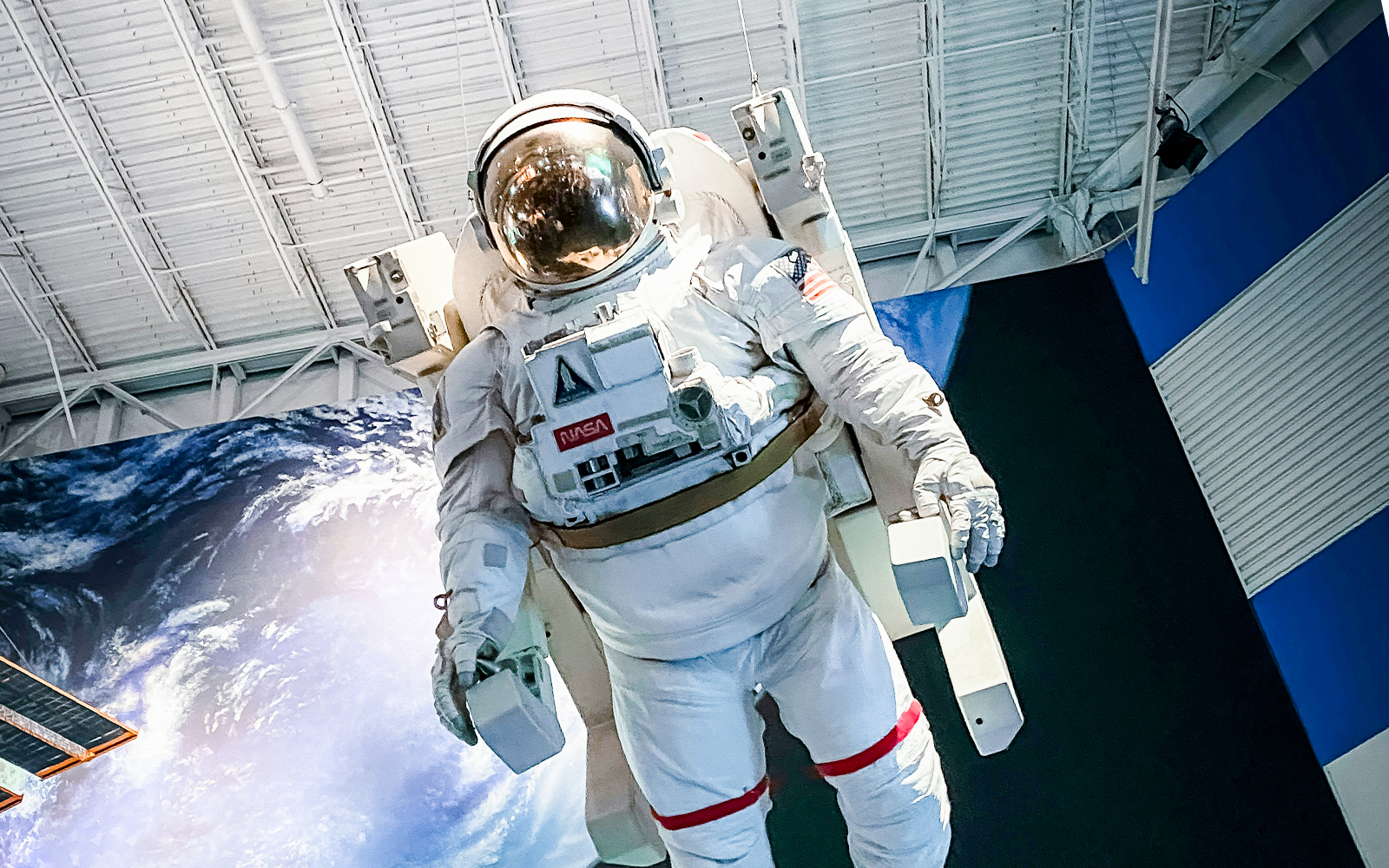 Astronaut spacesuit displayed at the Houston Space Center