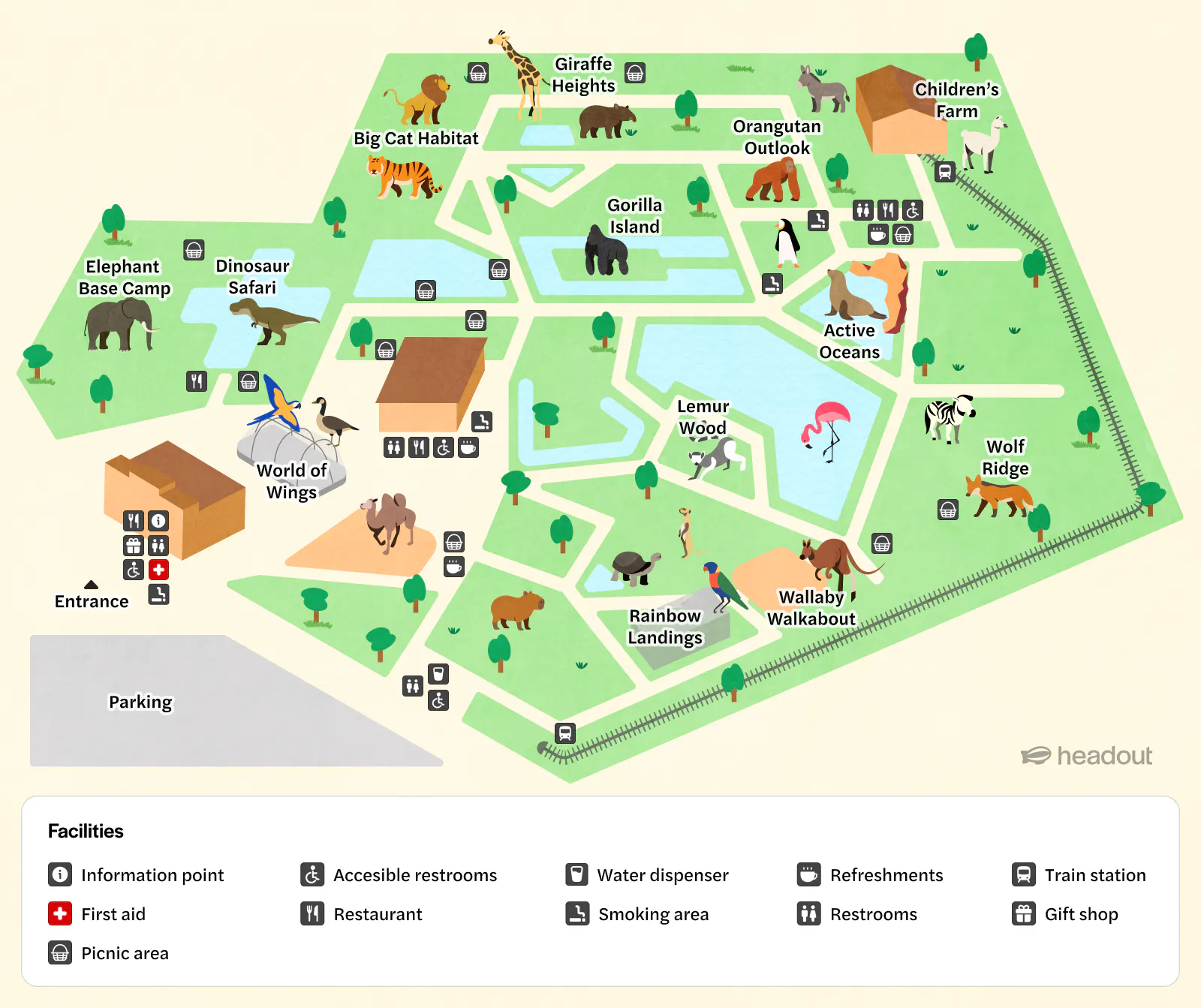 Blackpool Zoo map