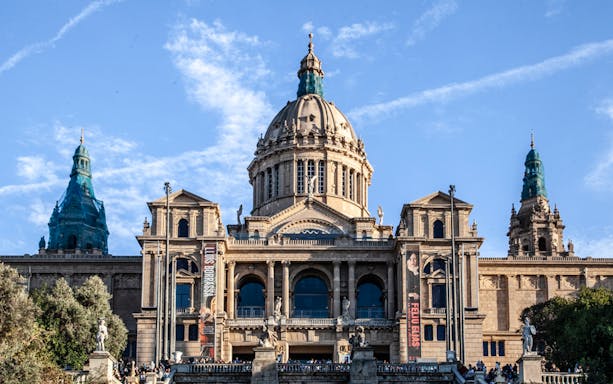 National Art Museum of Catalonia on Montjuïc, Barcelona, during a guided walking tour.