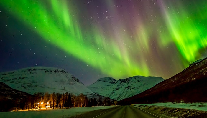 Tromso northern lights during october month