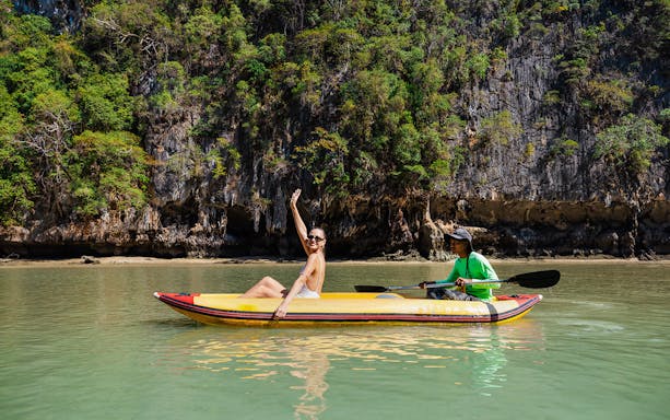opção de luxo: você pode fazer um cruzeiro de festa ao pôr do sol na ilha de james bond e na ilha de hong saindo de phuket: cruzeiro com festa ao pôr do sol na ilha james bond e na ilha hong saindo de phuket-2
