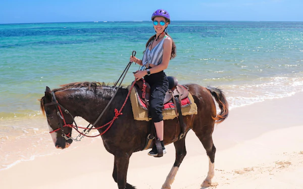 From Punta Cana: Macao Beach Horseback Riding Day Trip with Round-Trip Transfers
