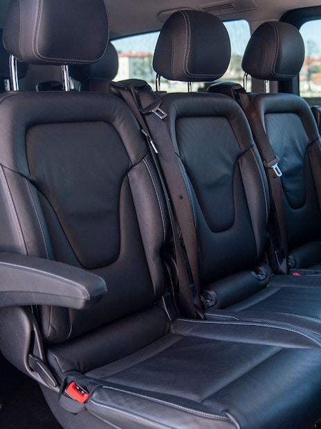 Private transfer vehicle interior for Krakow Airport service.