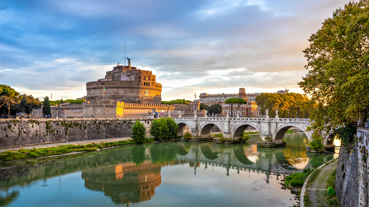 Tour group at Castel Sant'Angelo, Rome, Italy, during Special Access English Tour.
